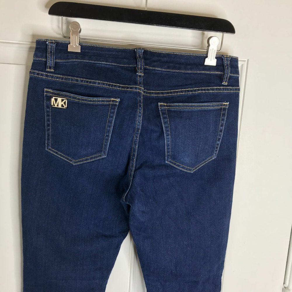 Michael Kors Womens Izzy Skinny Jeans Dark Blue - Picture 5 of 7